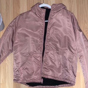 Pink and Black Fleece Fabletics Jacket